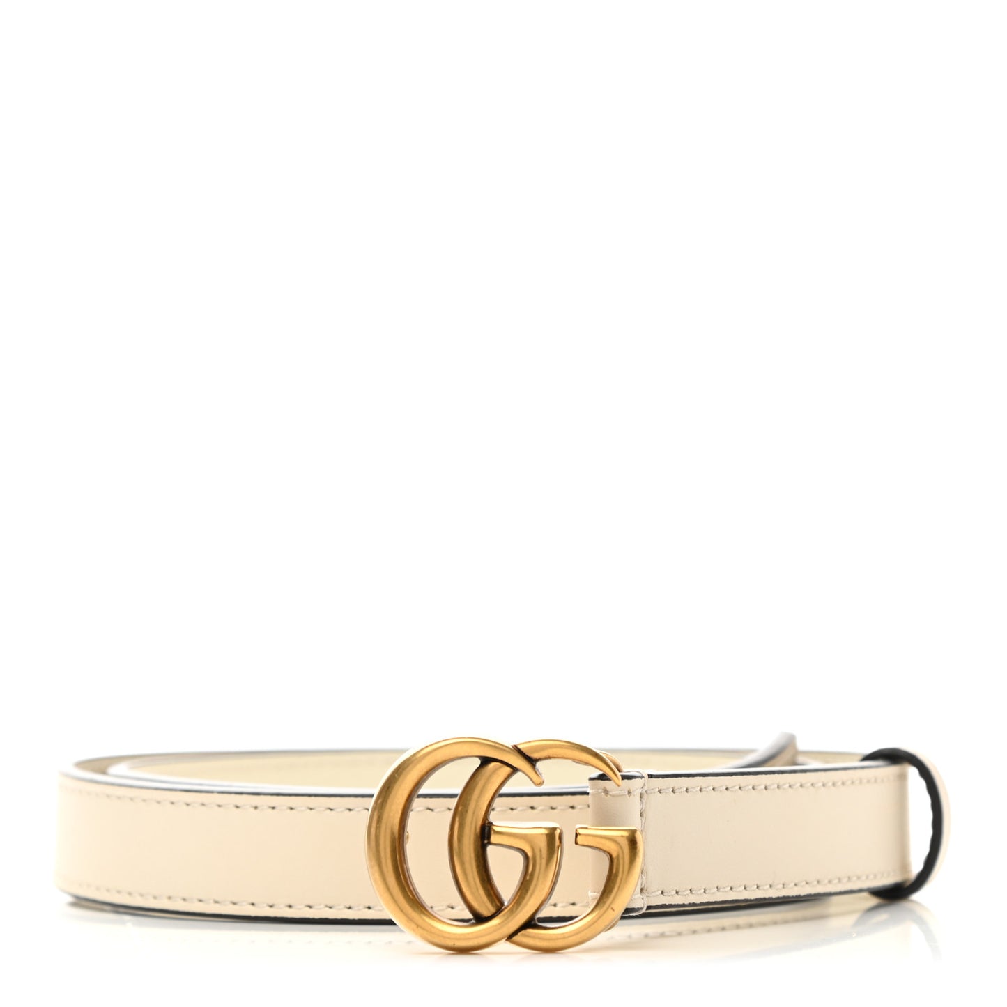 Calfskin Double G 20mm Belt 75 30 Mystic White