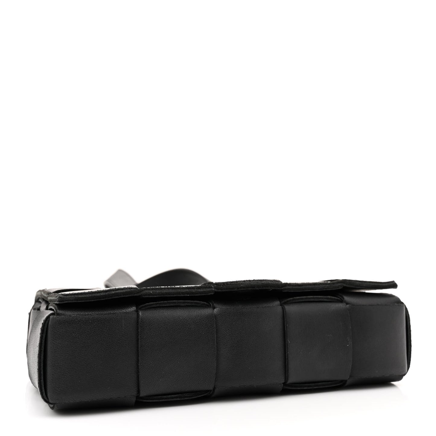 Lambskin Maxi Intrecciato Cassette Crossbody Bag Black