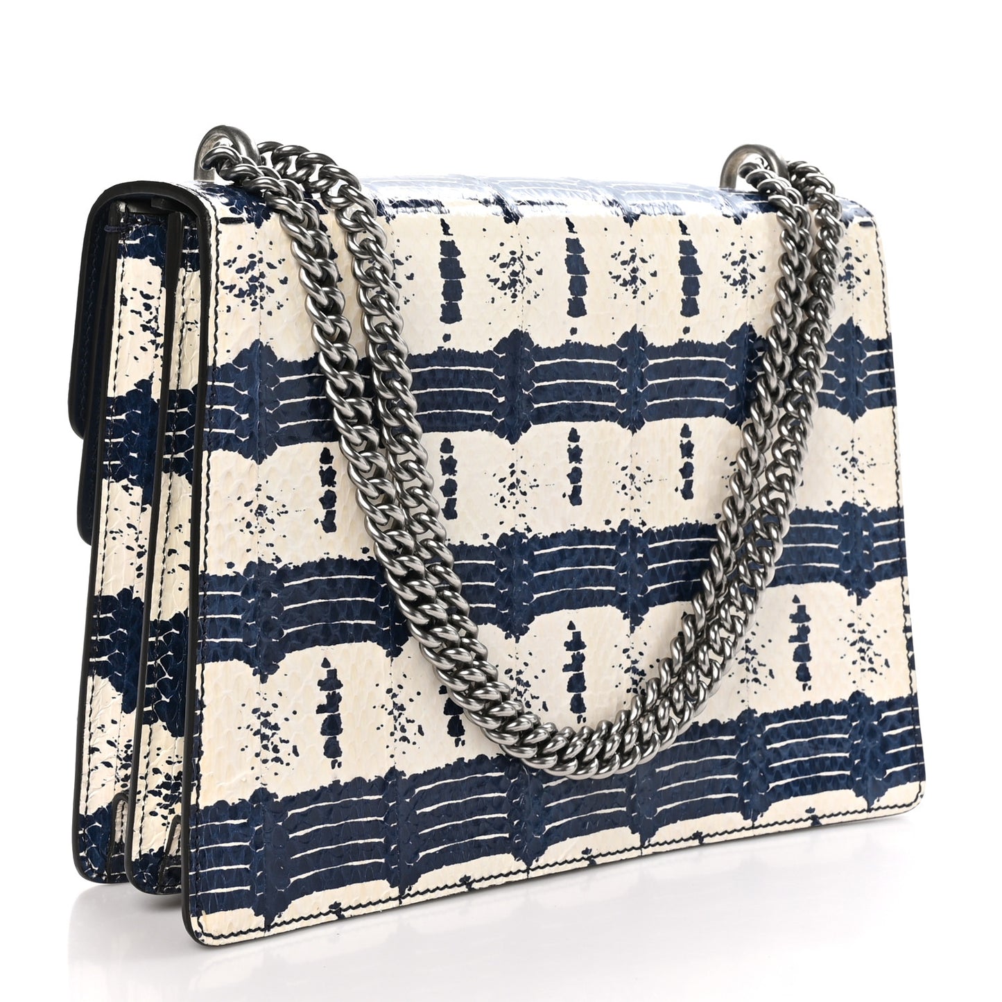 Snakeskin Dragonfly Medium Dionysus Shoulder Bag Blue