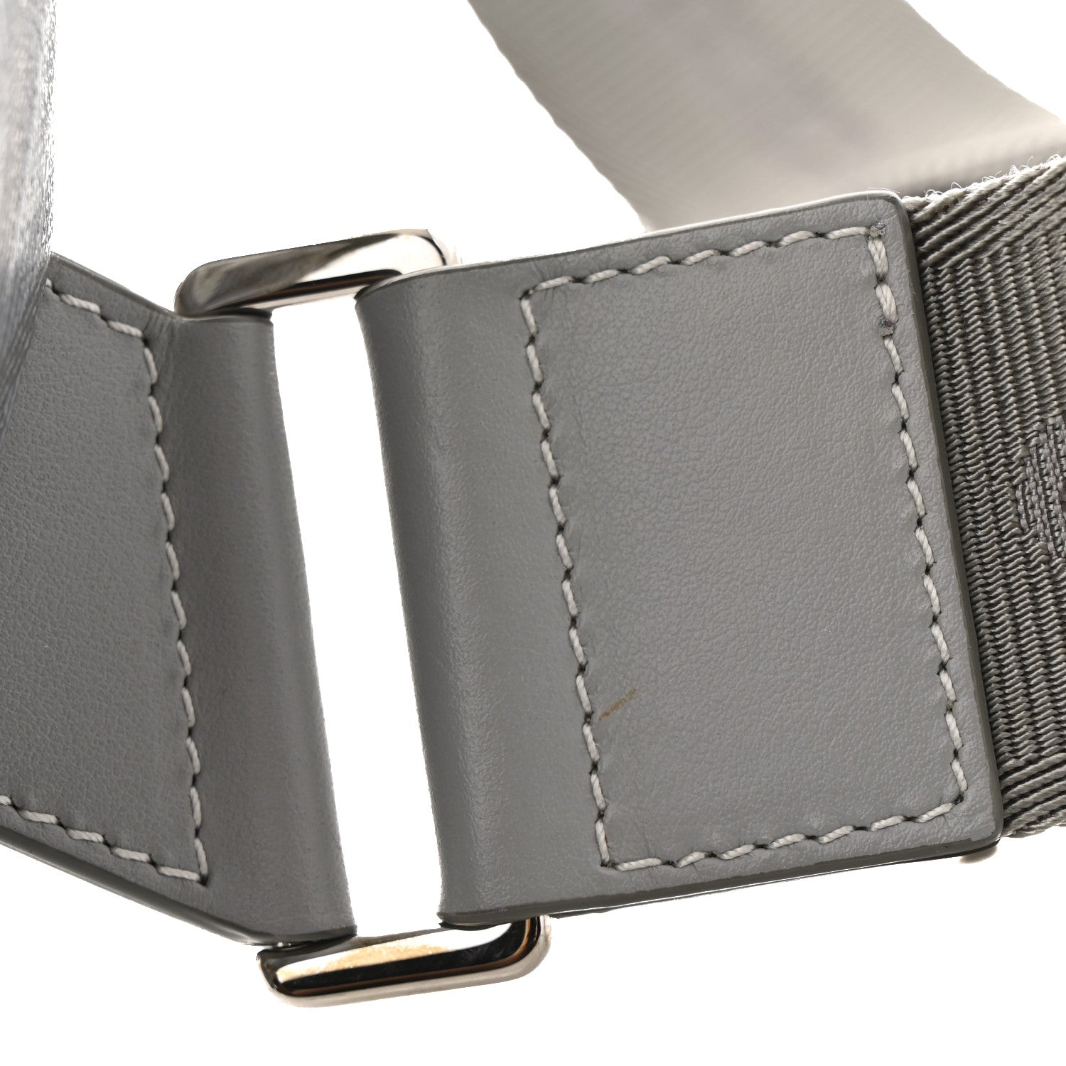 Christian Dior Coated Canvas Calfskin CD Diamond Mens Saddle Bag Gray 12 of 12