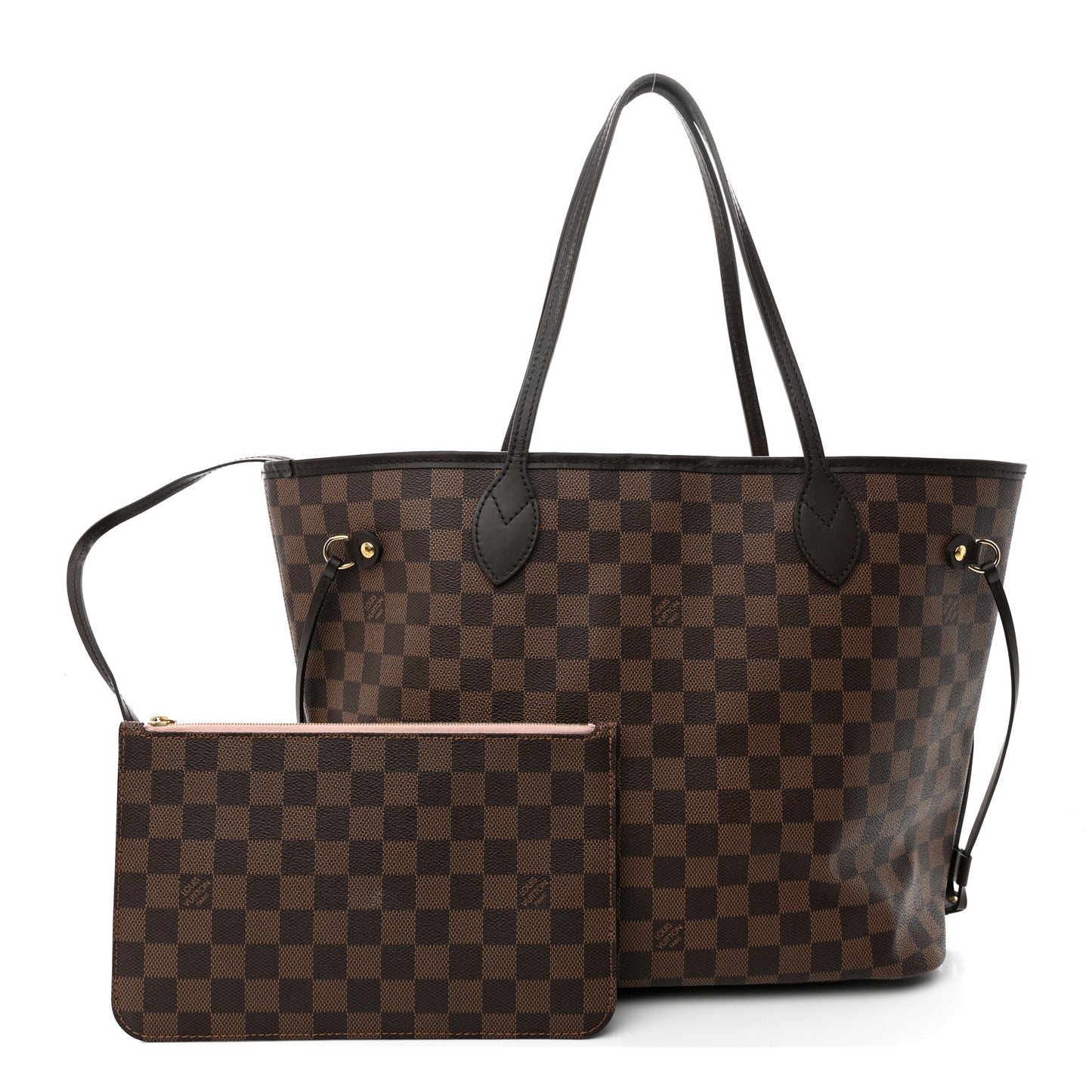 Damier Ebene Neo Neverfull MM Rose Ballerine