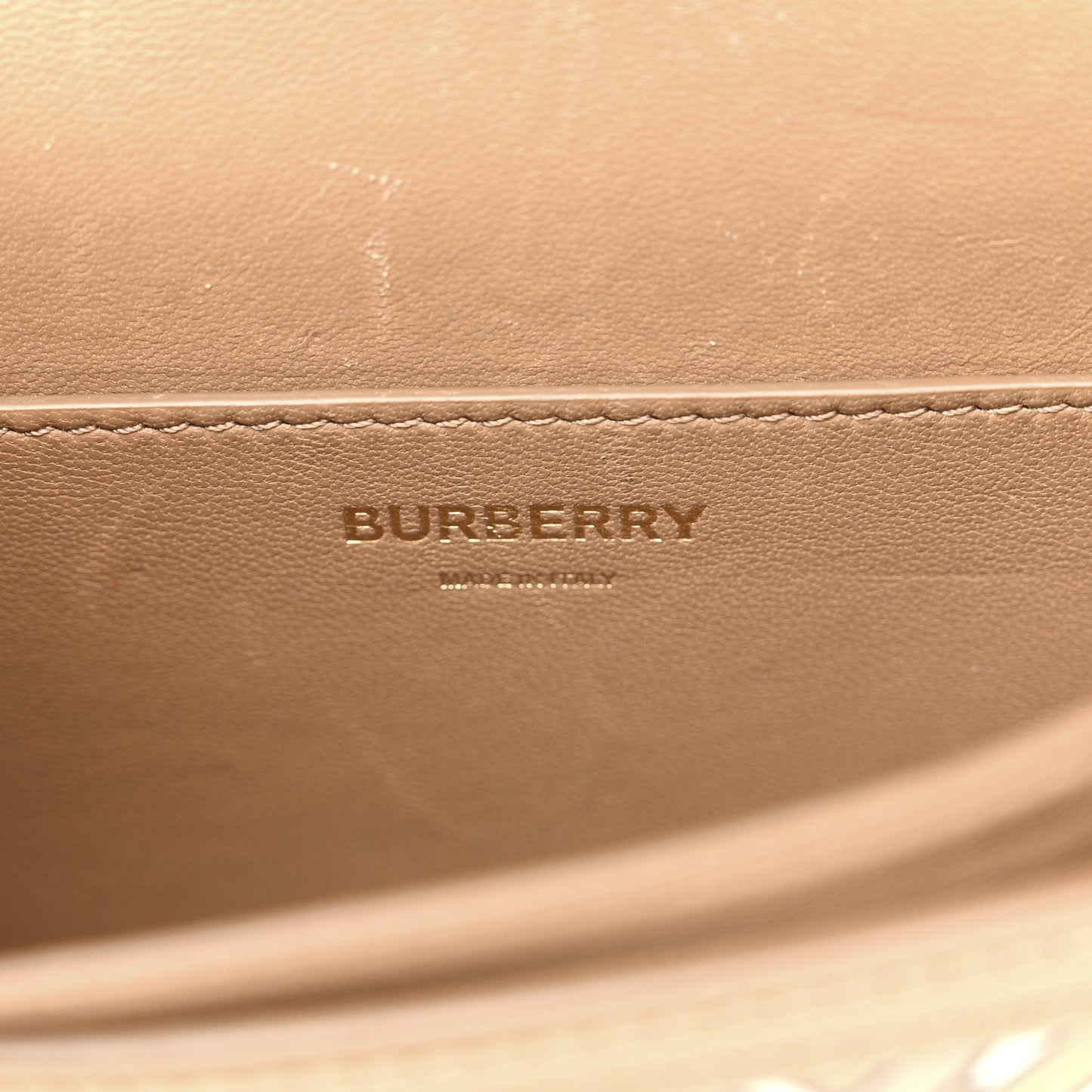 Calfskin Monogram Mini TB Bag Brown