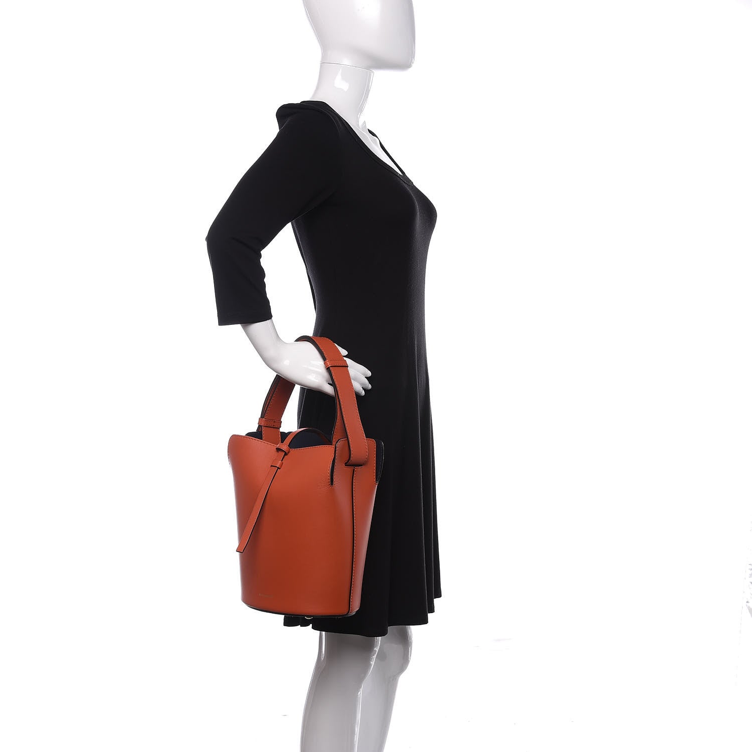 Burberry Supple Calfskin Small Bucket Orange 3 of 20