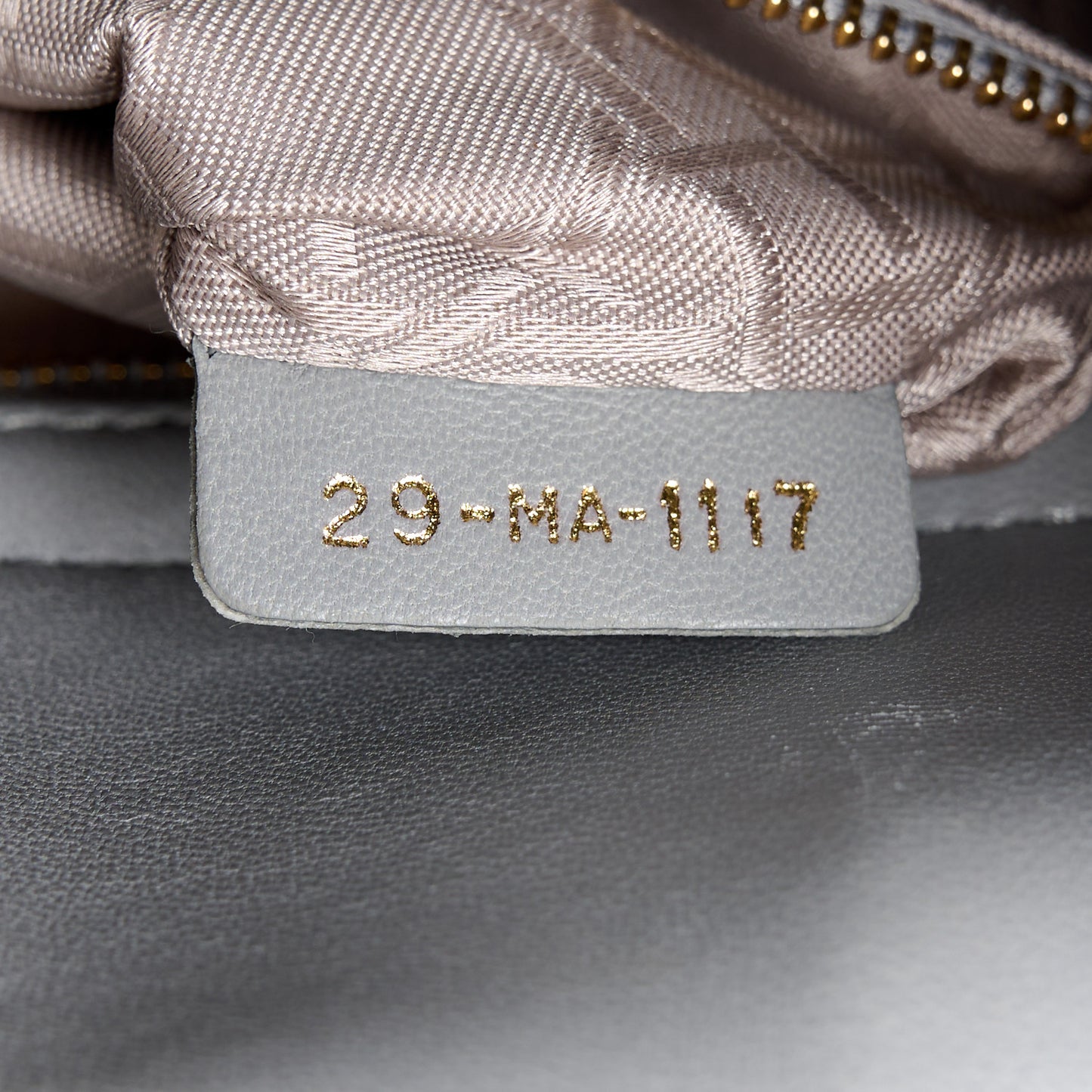 Lambskin Cannage Small Lucky Badges Lady Dior Grey