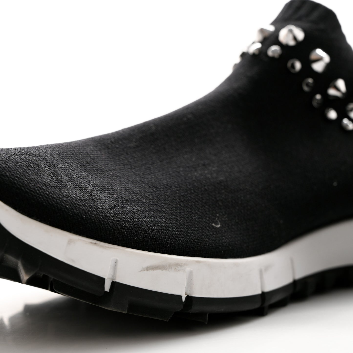 Knit Studded Sneaker 38 Black