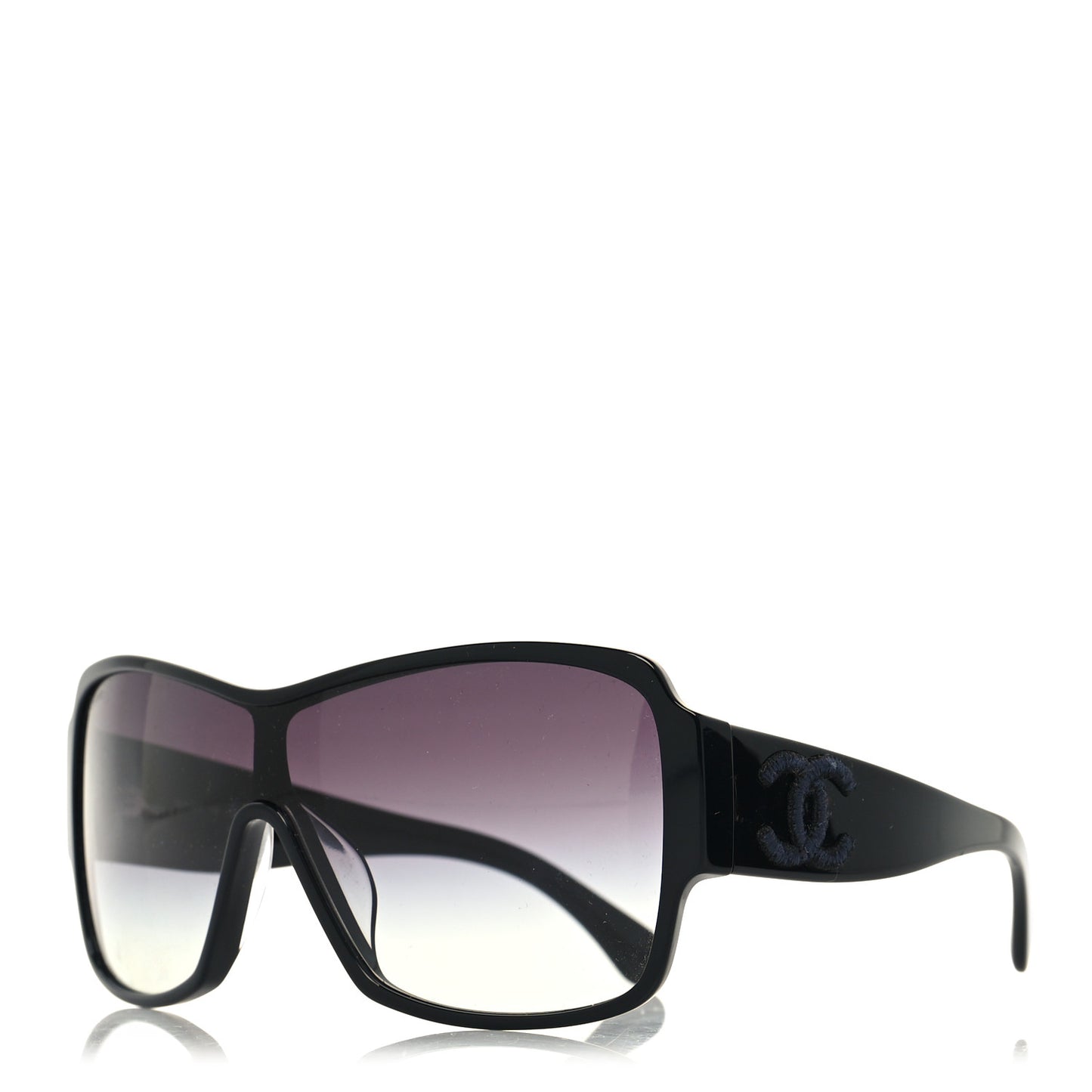 Acetate Shield Sunglasses 5449-A Black