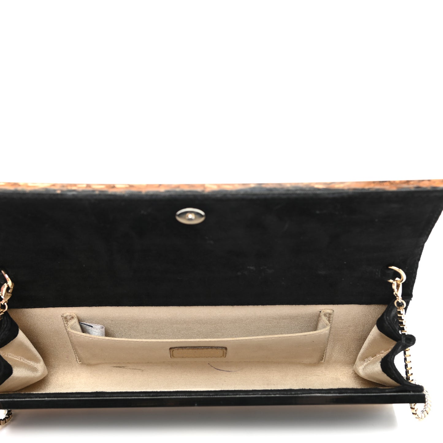 Acrylic Glitter Sweetie Clutch Black Gold