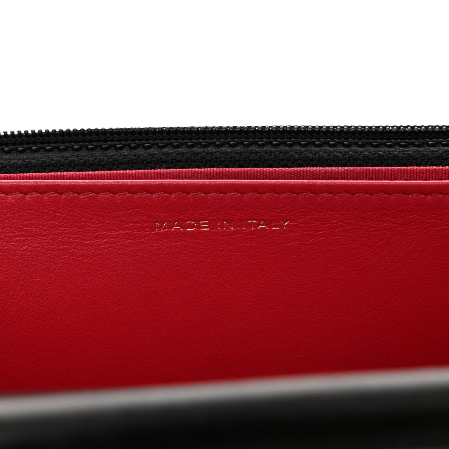 Lambskin Quilted Chain Around Wallet On Chain WOC Black
