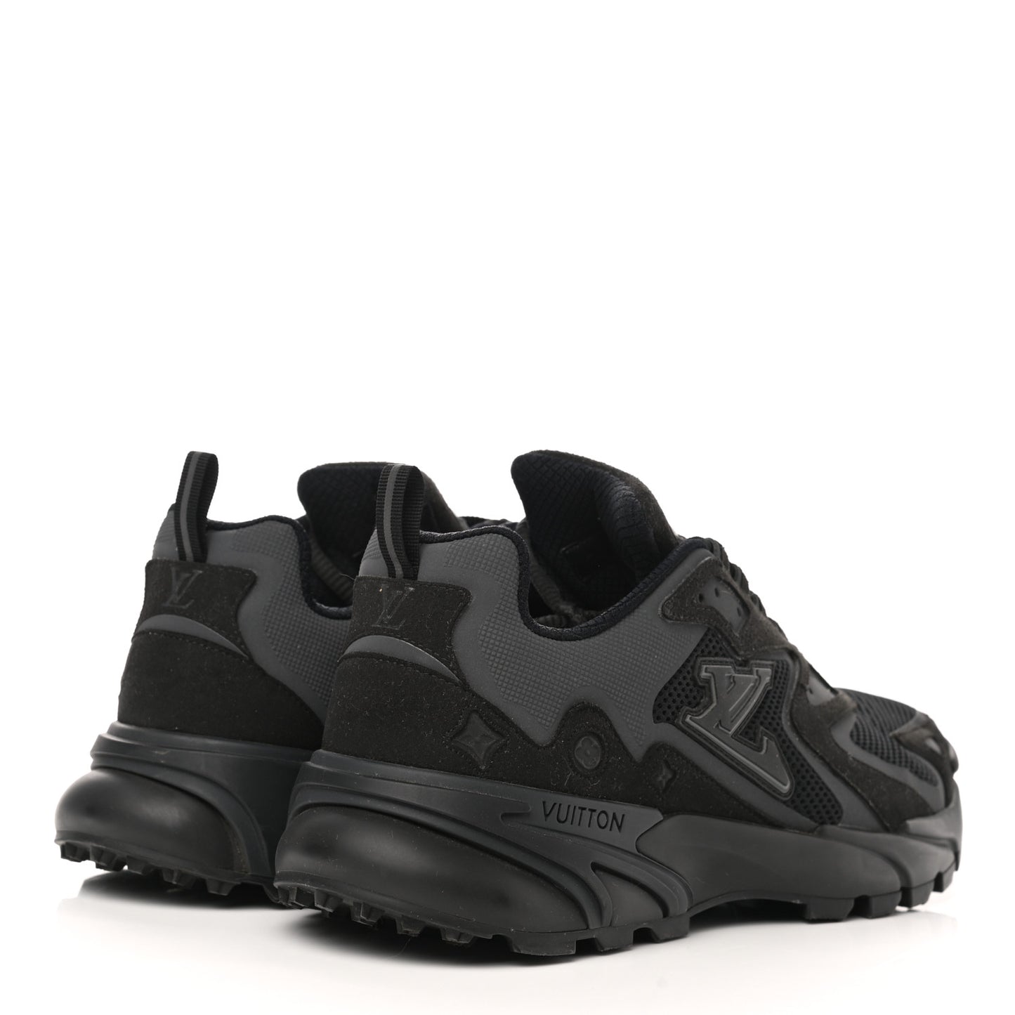 Canvas Mesh Mens LV Runner Tatic Sneakers 8.5 Black