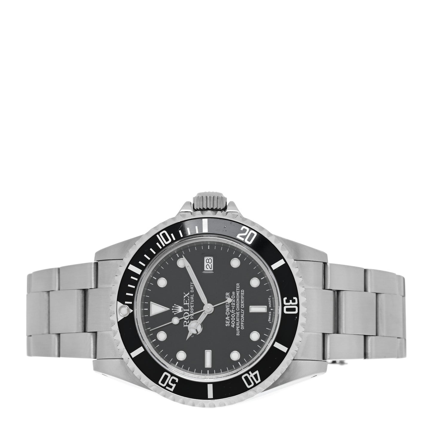 Stainless Steel 40mm Sea-Dweller Oyster Perpetual Watch Black 16600