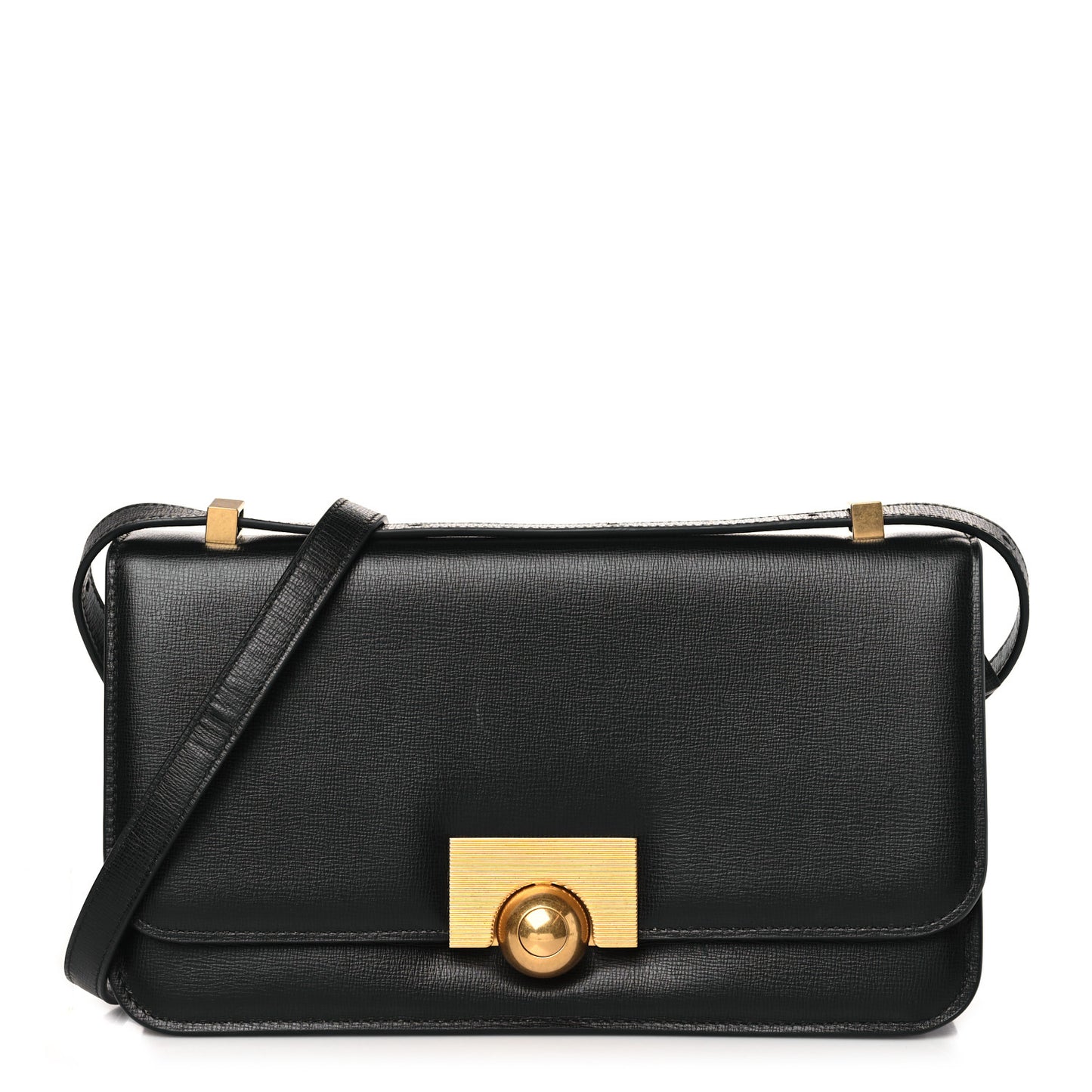 Calfskin Stamped Classic BV Bag Black