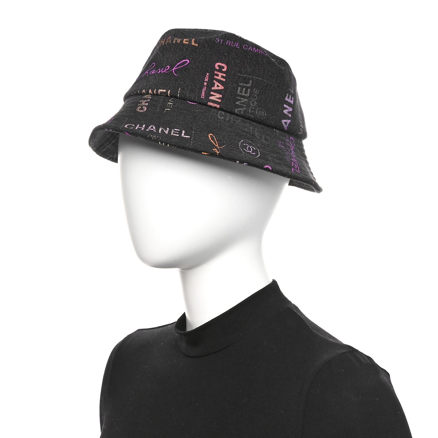 Denim Mood Cloche Bucket Hat S Black