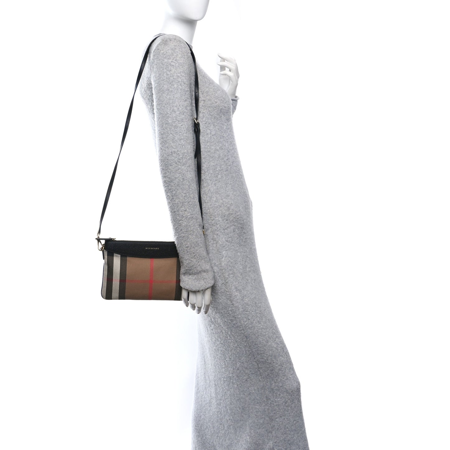 House Check Derby Peyton Crossbody Clutch Bag Black