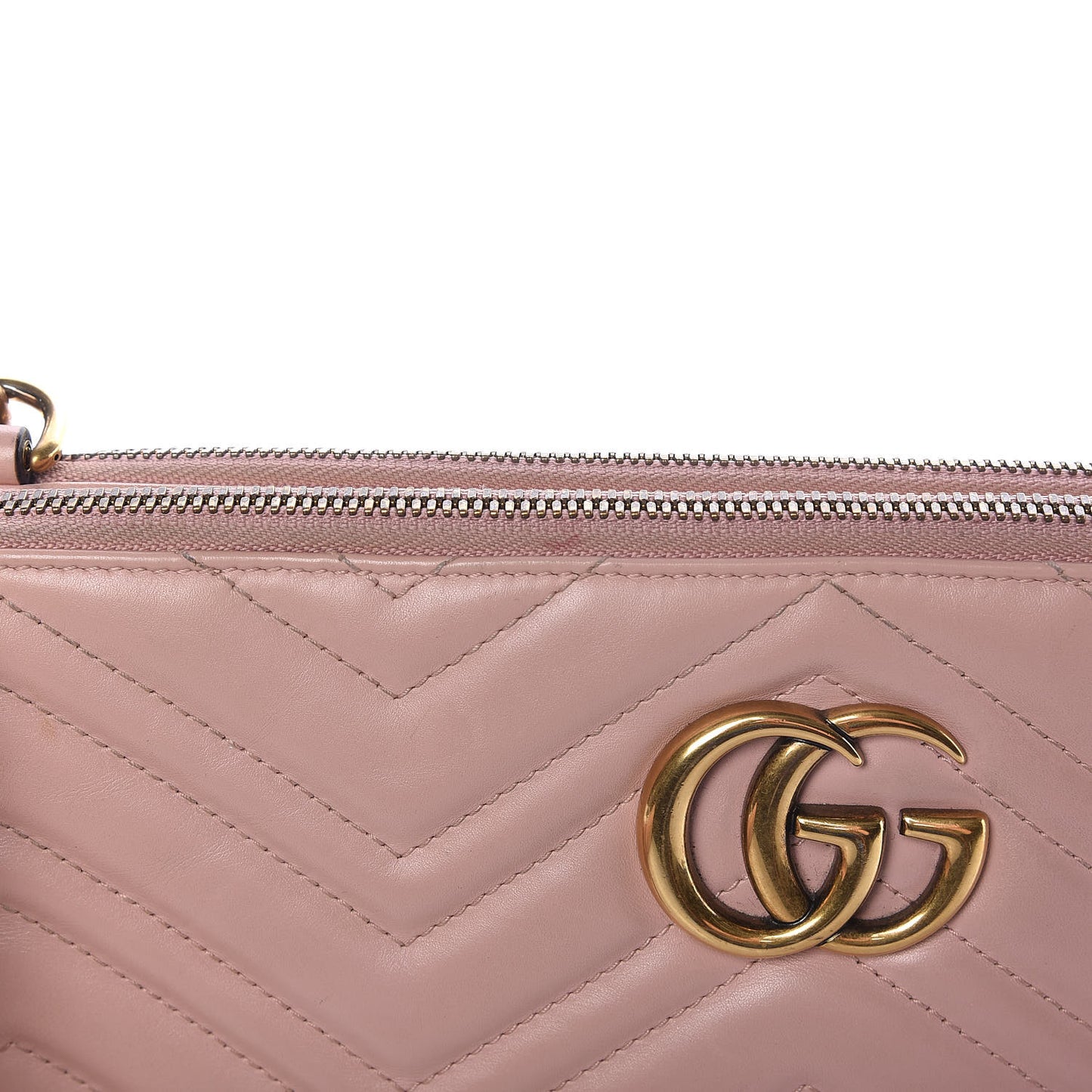 Calfskin Matelasse GG Marmont Double Zip Chain Bag Perfect Pink
