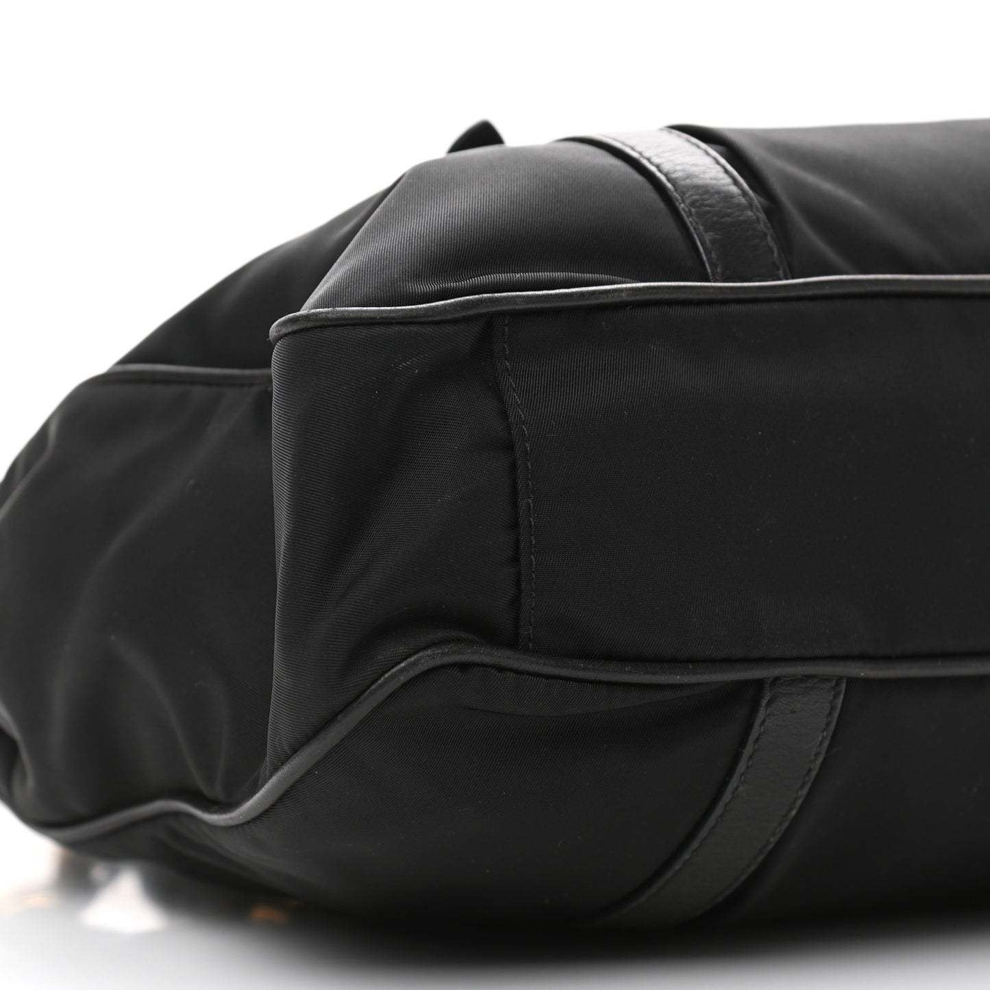 Tessuto Nylon Soft Calfskin Tote Black