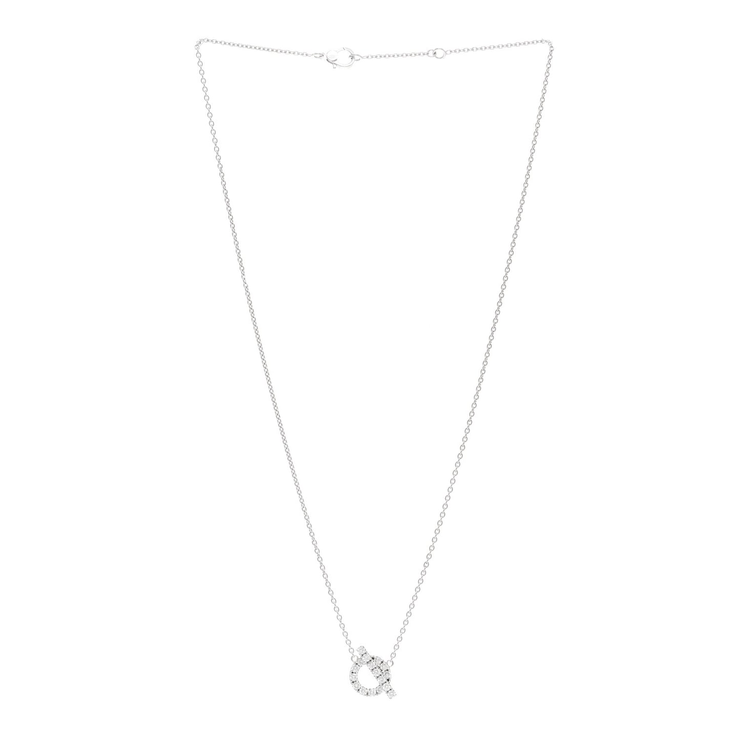 18K White Gold Diamond Finesse Pendant Necklace
