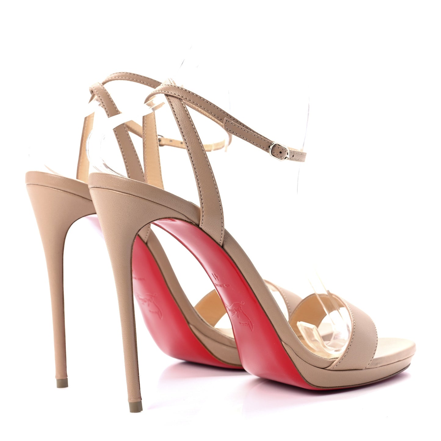 Nappa Loubi Queen 120 Pumps 41 Nude