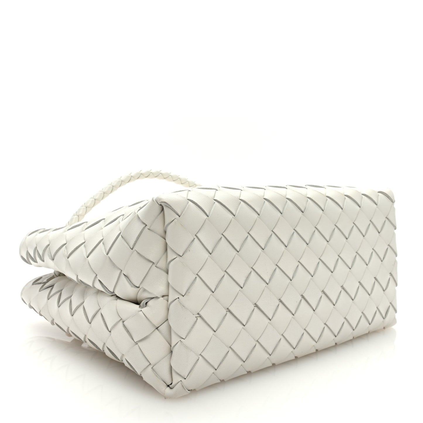 Nappa Intrecciato Small Andiamo Shoulder Bag White