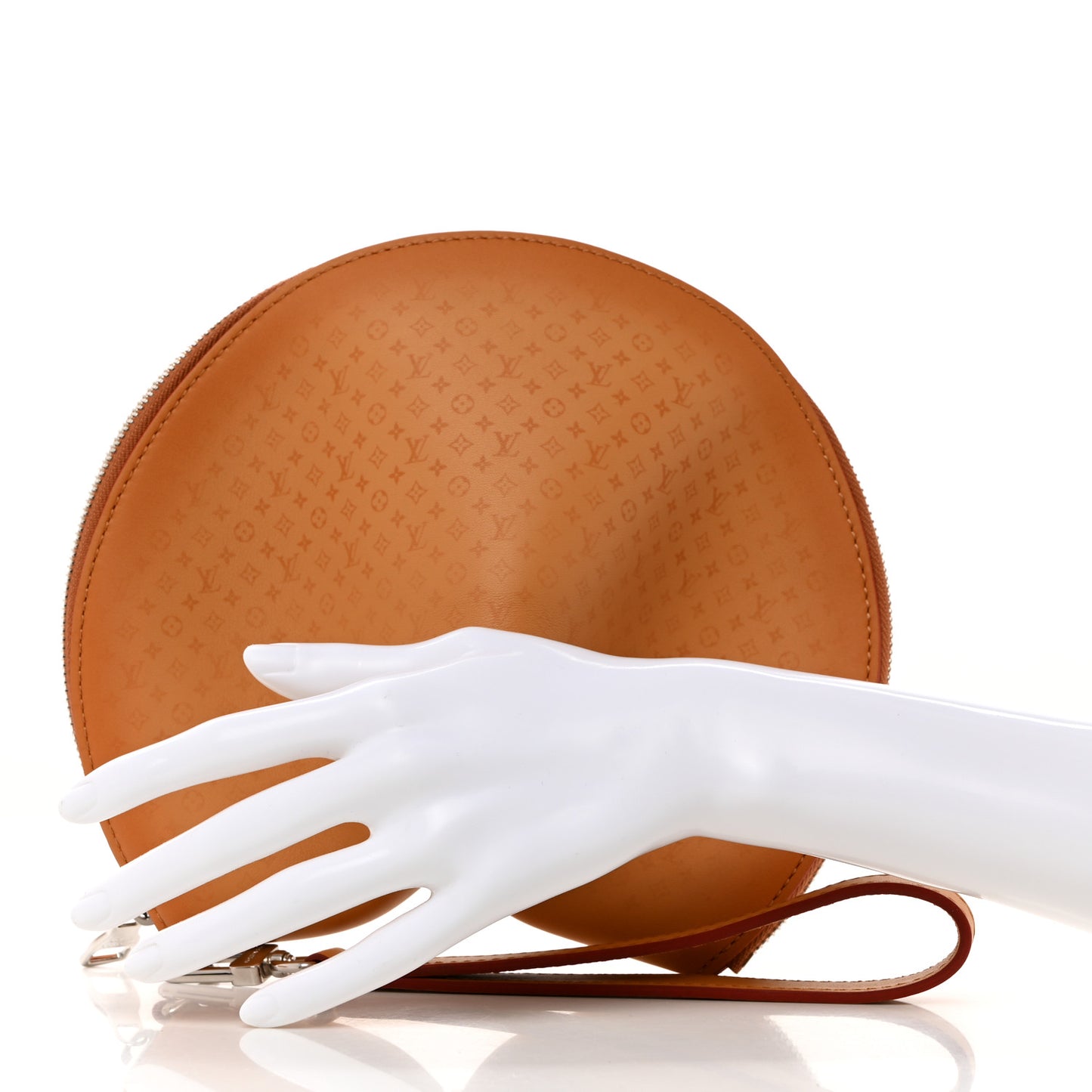 Calfskin Monogram Fortune Cookie Pouch Purple