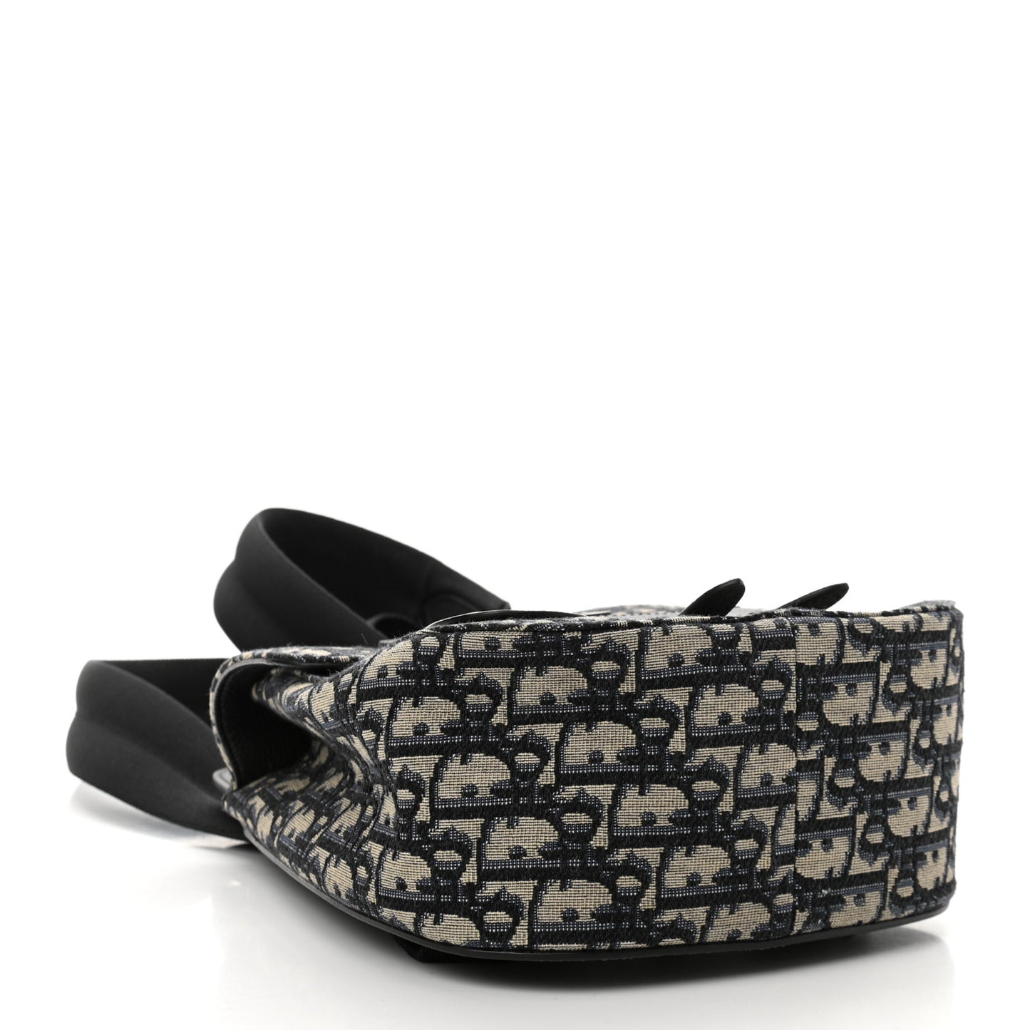 Oblique Jacquard Mini Saddle Backpack Navy Blue