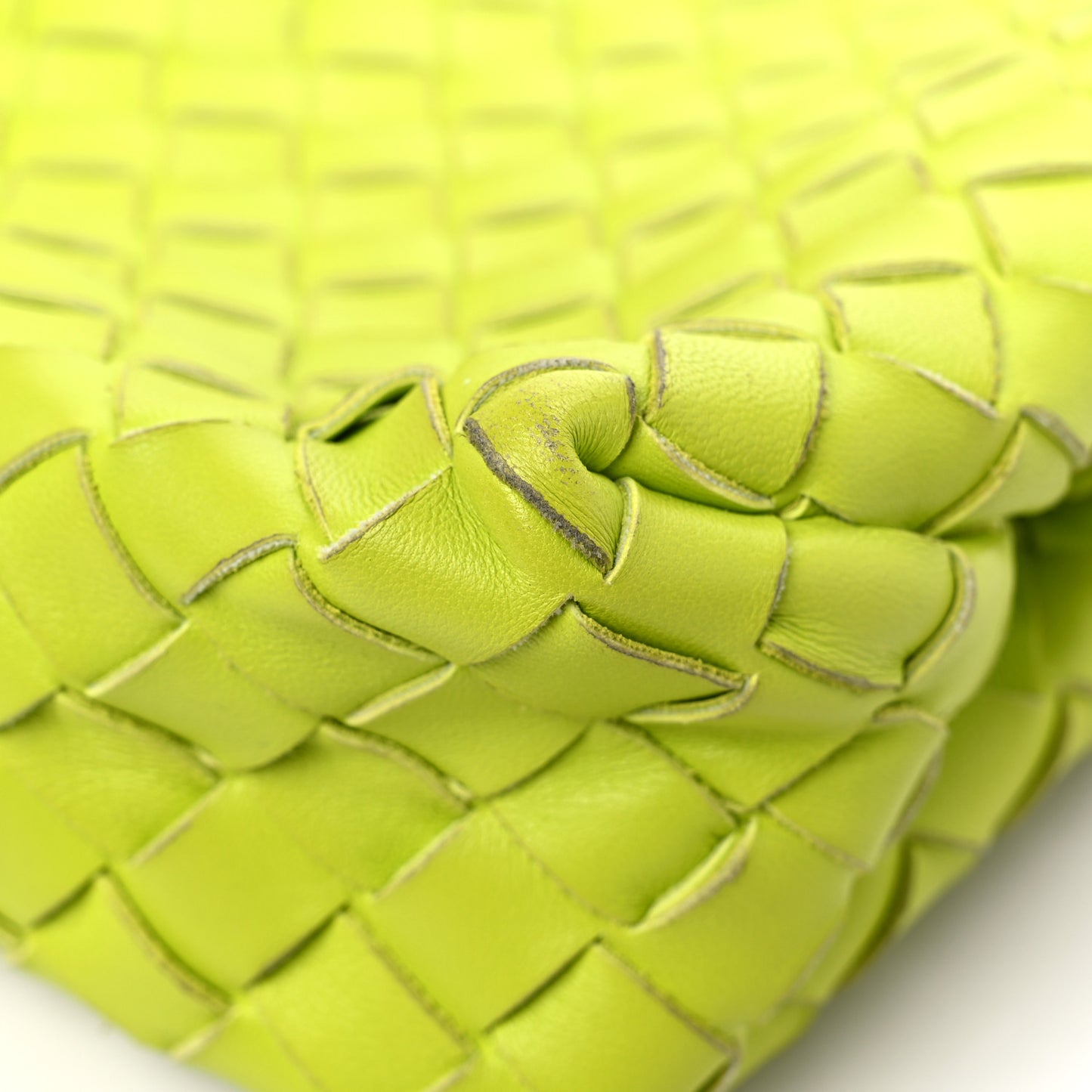 Nappa Intrecciato Small Loop Camera Bag Acid Kiwi