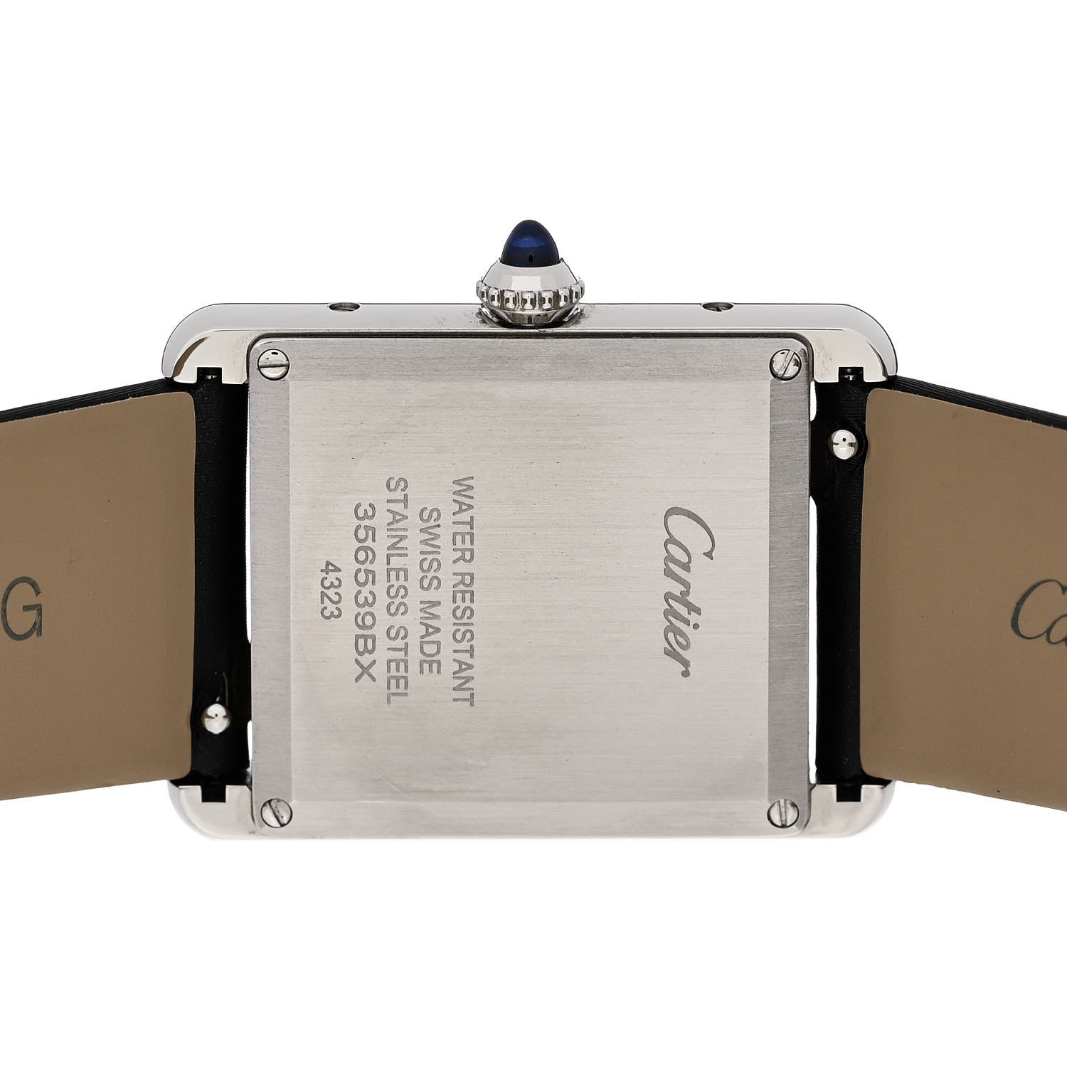 Cartier Stainless Steel Satin Diamond 25mm Must de Cartier Tank Quartz Watch 4 of 6