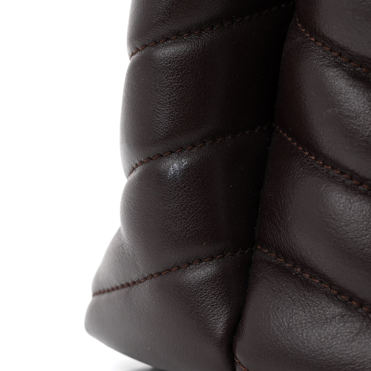 Calfskin Y Quilted Monogram Medium Loulou Chain Satchel Amaranto