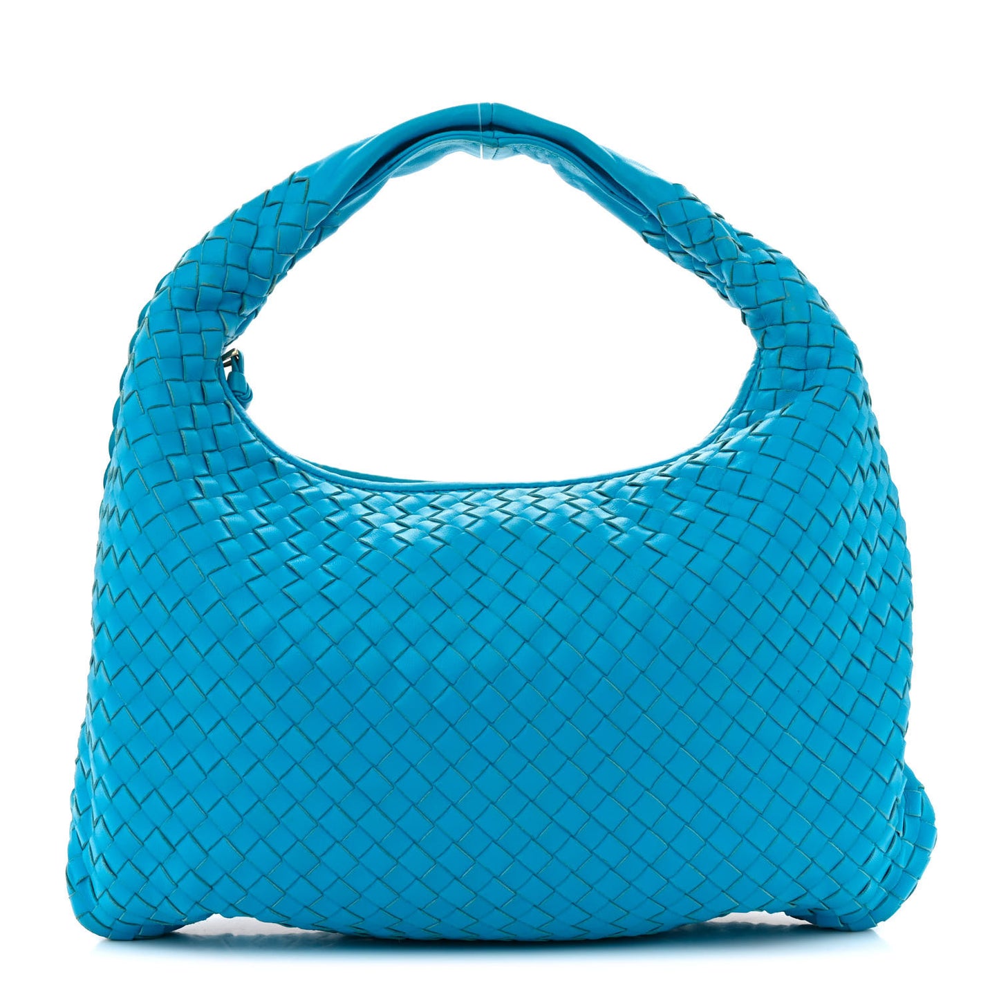 Nappa Intrecciato Medium Veneta Hobo Turquoise