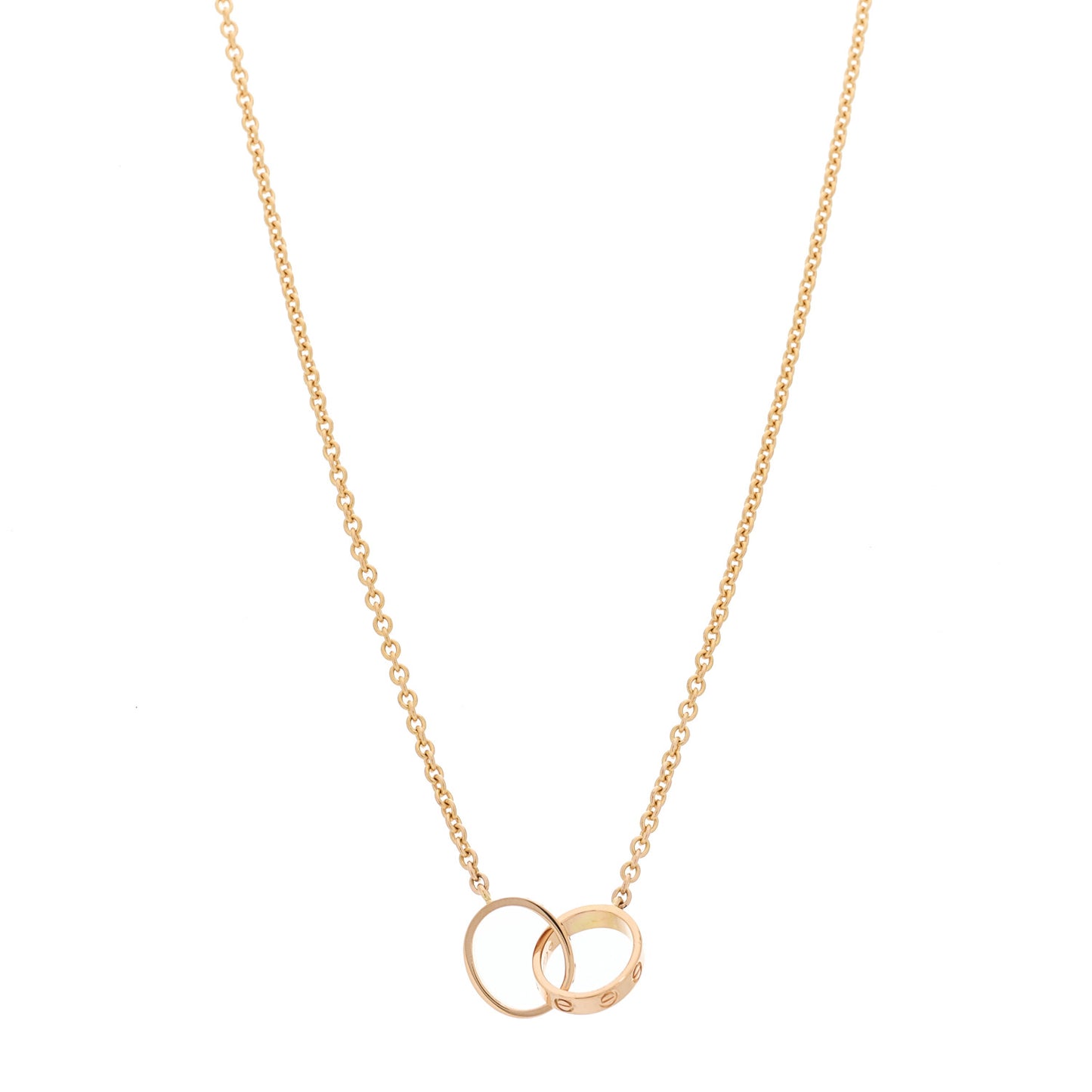 18K Pink Gold Interlocking LOVE Necklace