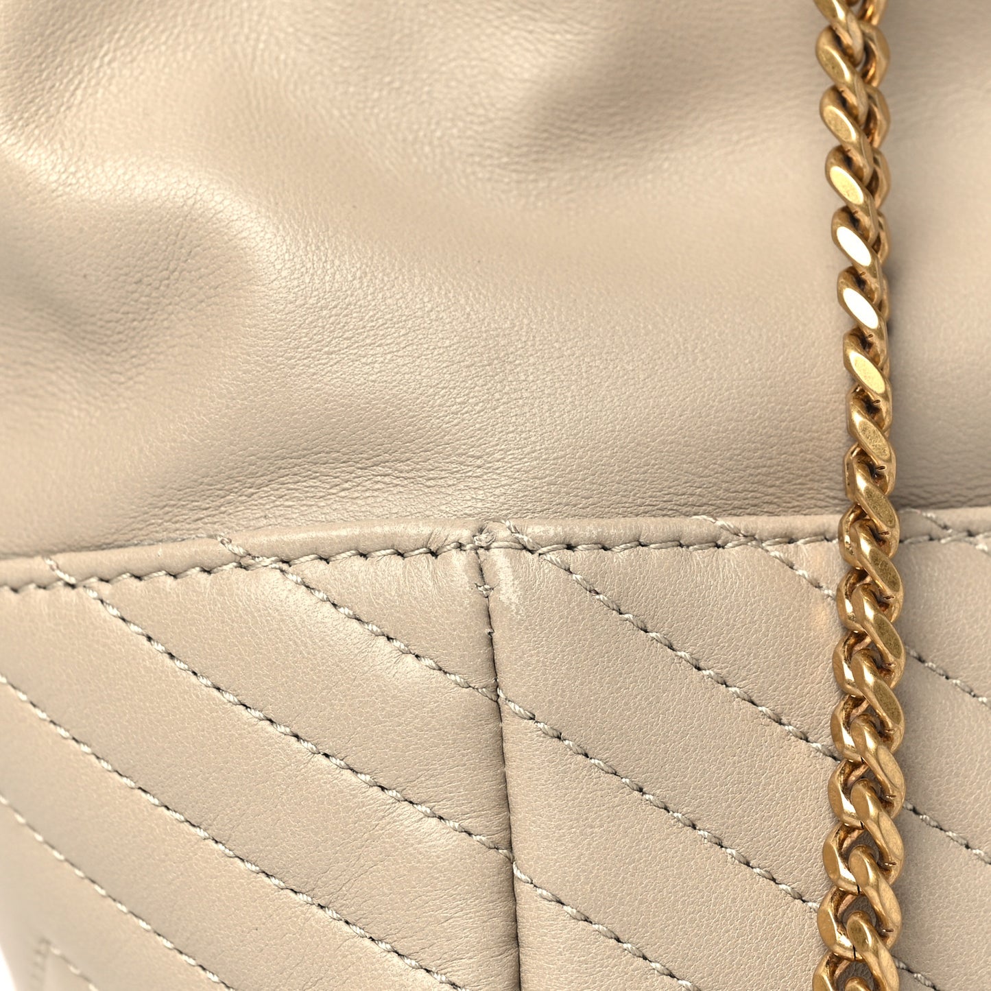 Lambskin Matelasse Monogram Joe Nano Bucket Bag Beige