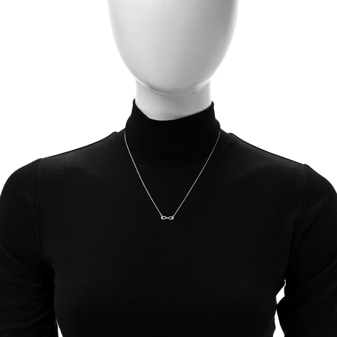 Sterling Silver Mini Infinity Pendant Necklace