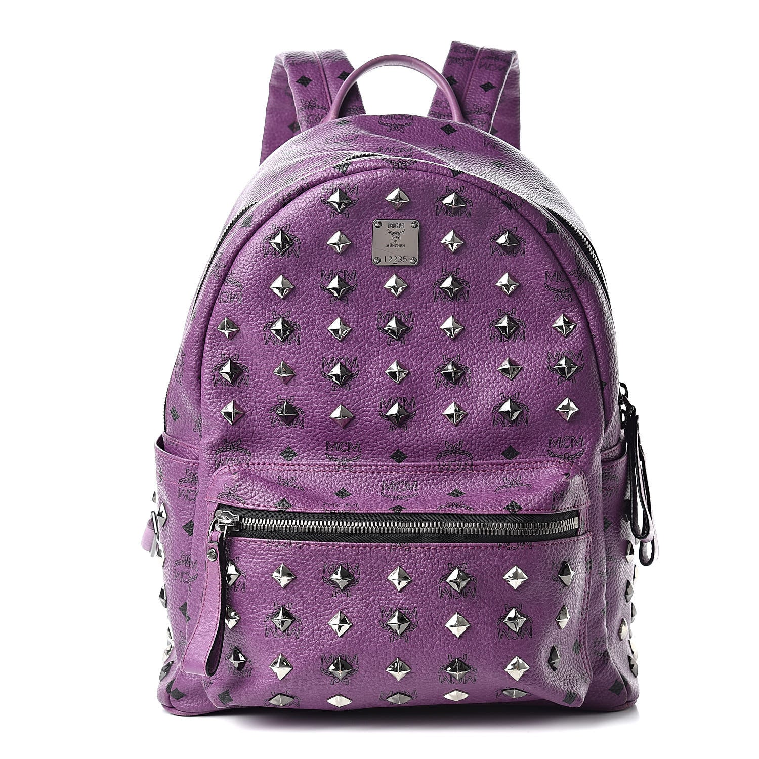 MCM Visetos Studded Medium Stark Backpack Purple 508567 – FASHIONPHILE