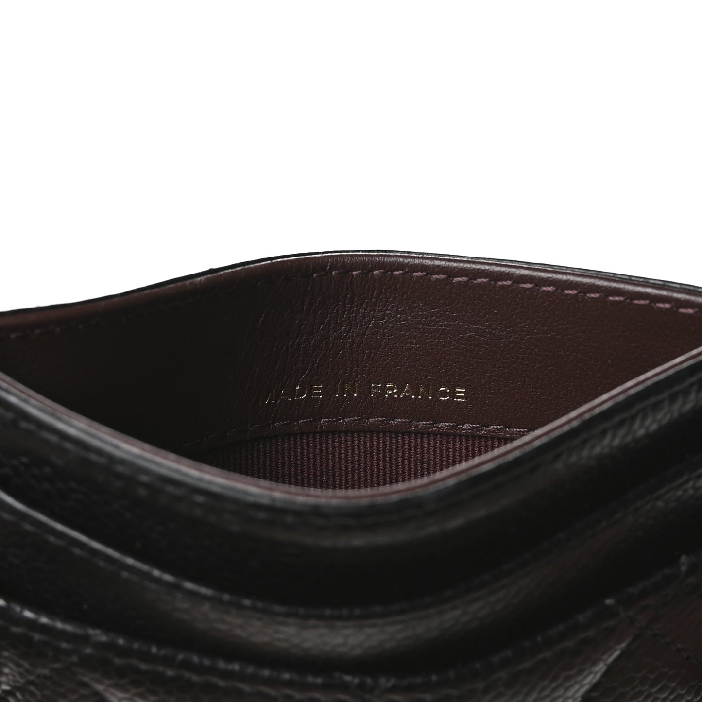 Caviar Quilted Card Holder Black