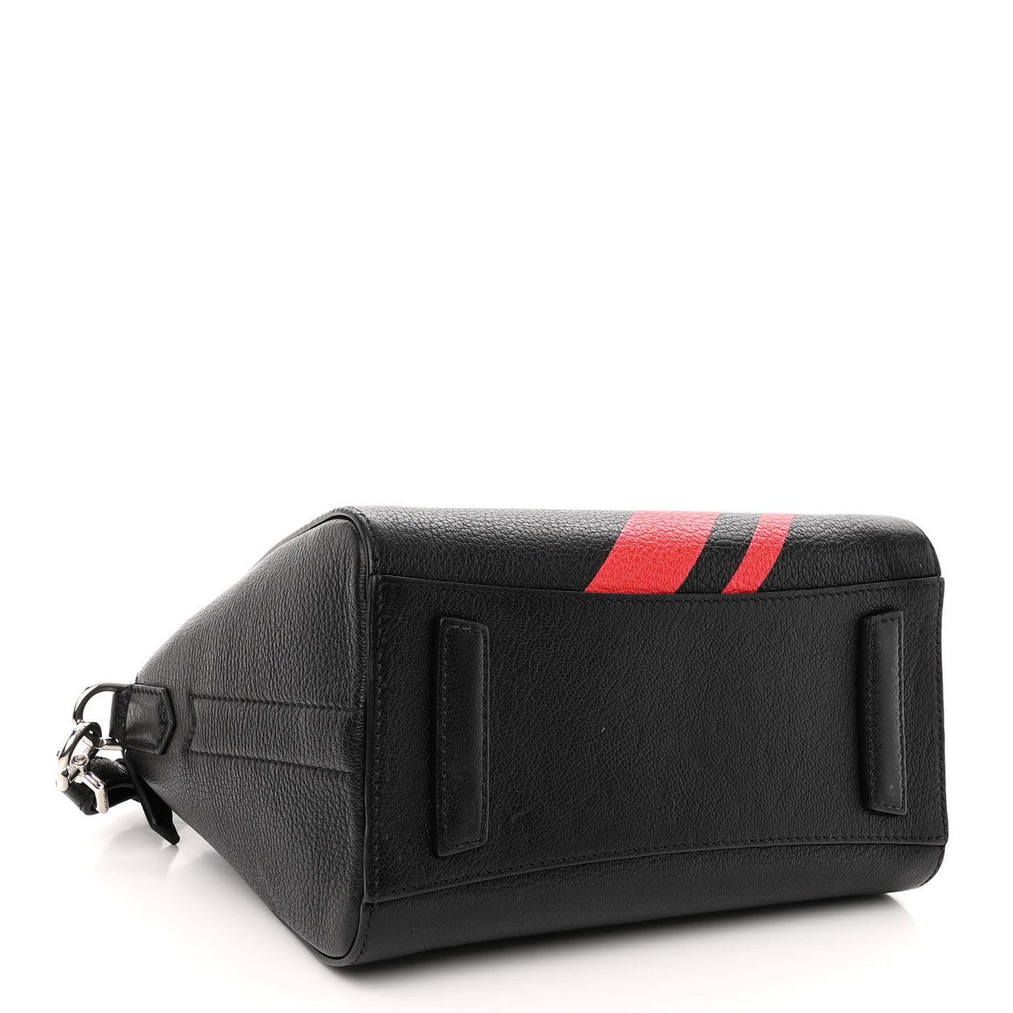 Sugar Goatskin Striped Mini Antigona Black
