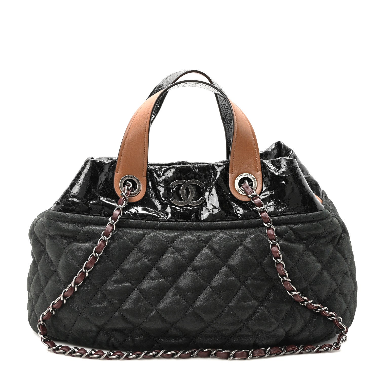 CHANEL パーティバッグ Chanel Iridescent Calfskin Small In The Mix Tote Black 1634979