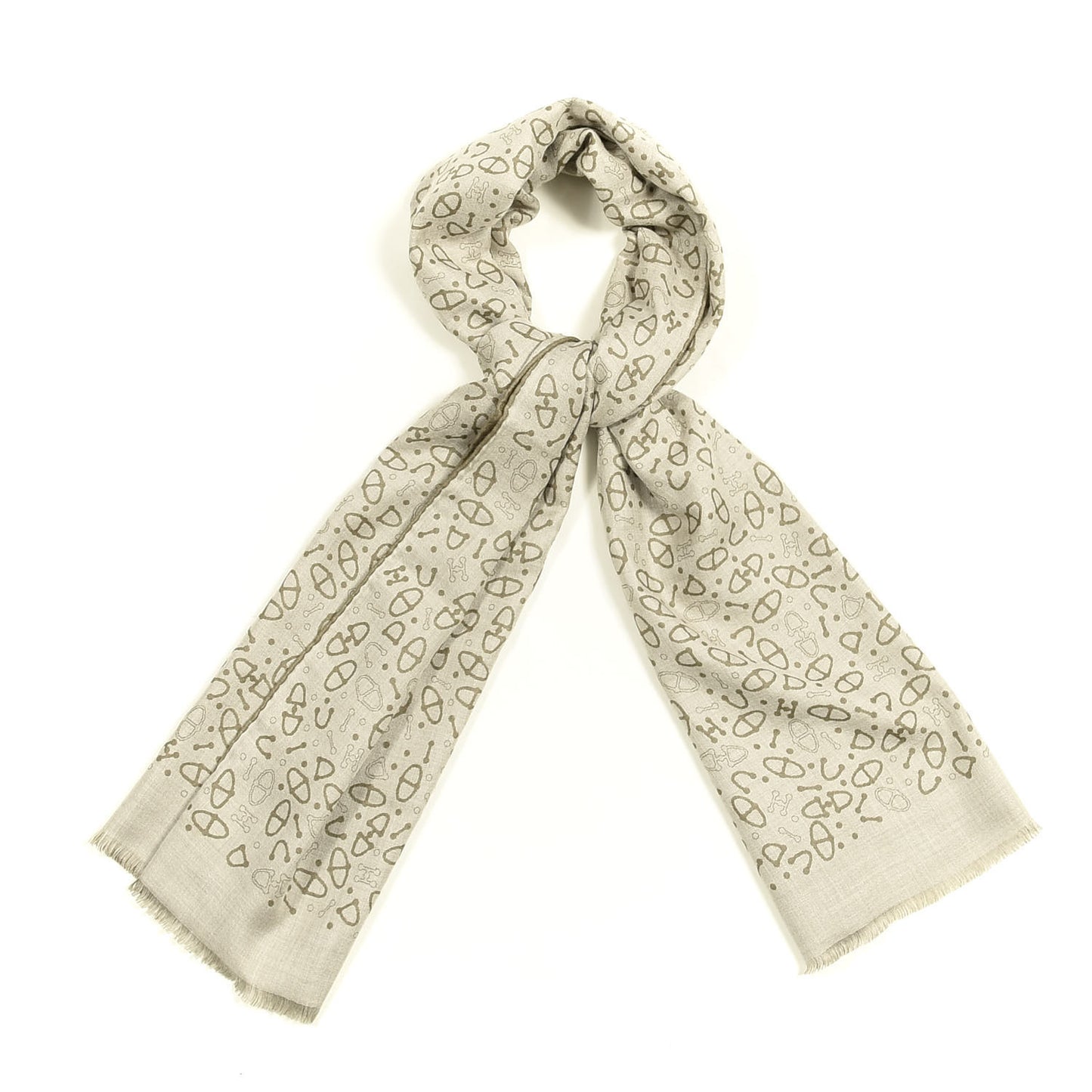 Cashmere Silk Point A Point Muffler Sable Chanvre