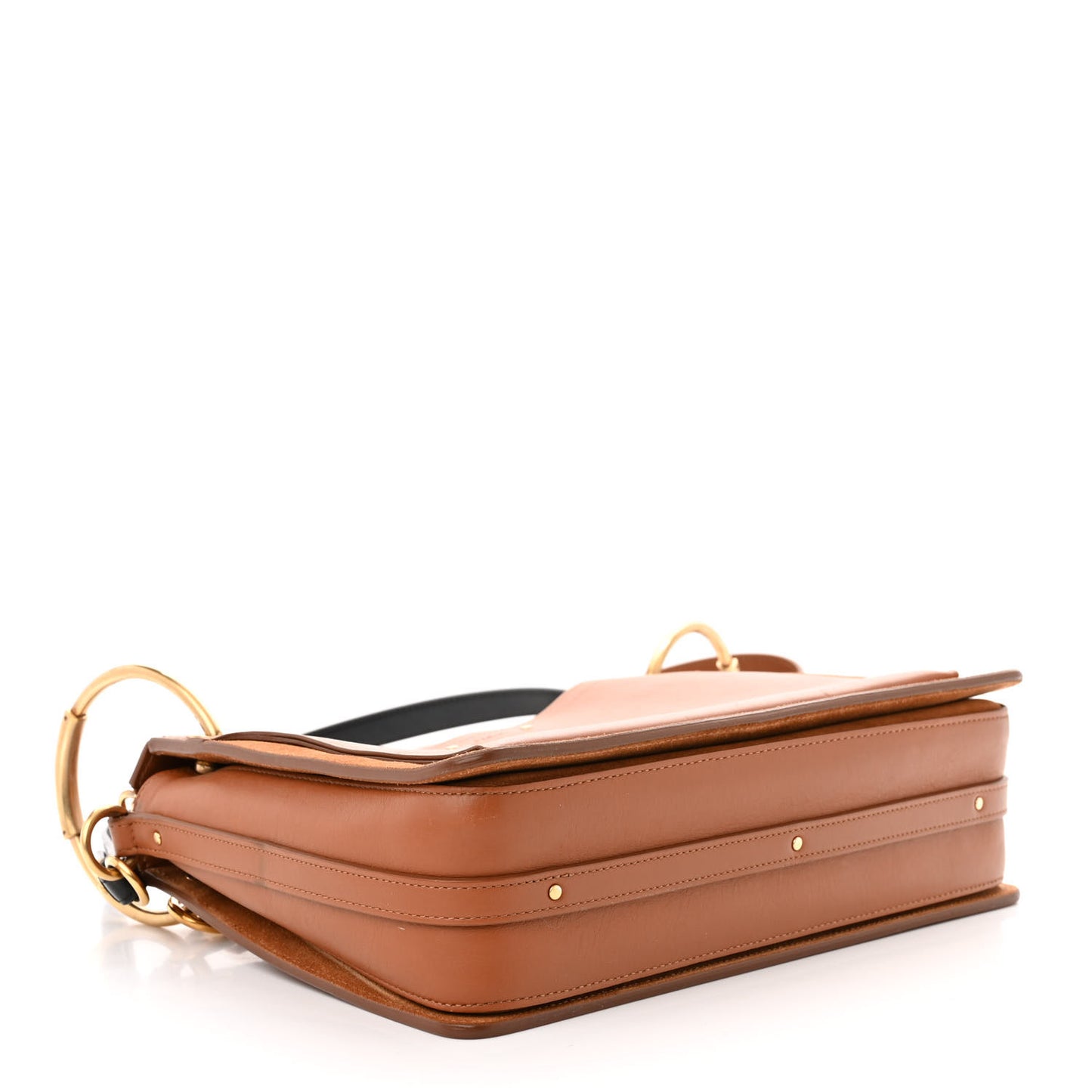 Calfskin Suede Small Roy Bag Caramel
