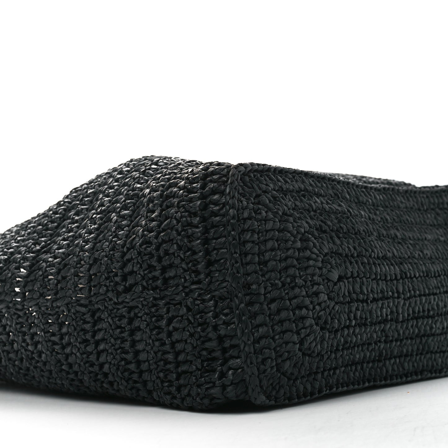 Raffia Rive Gauche Tote Black