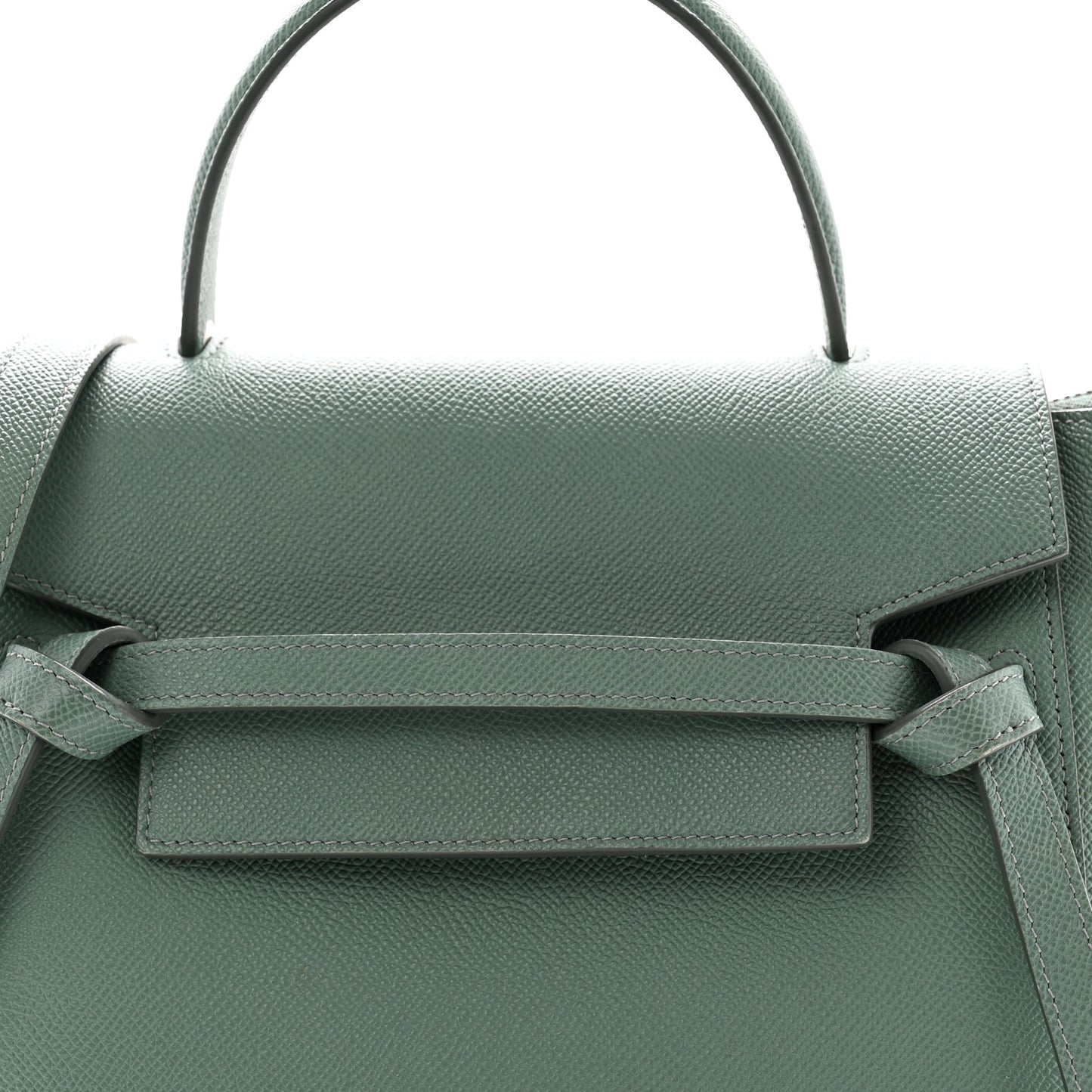 Grained Calfskin Micro Belt Bag Celadon