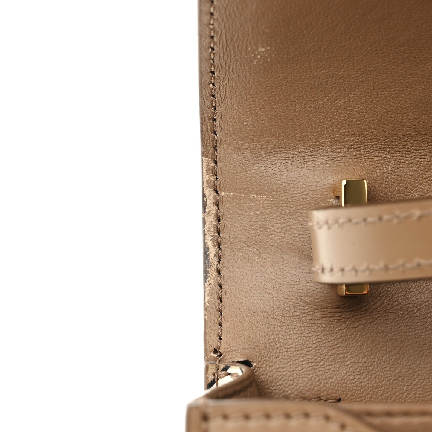 Calfskin Monogram Mini TB Bag Brown