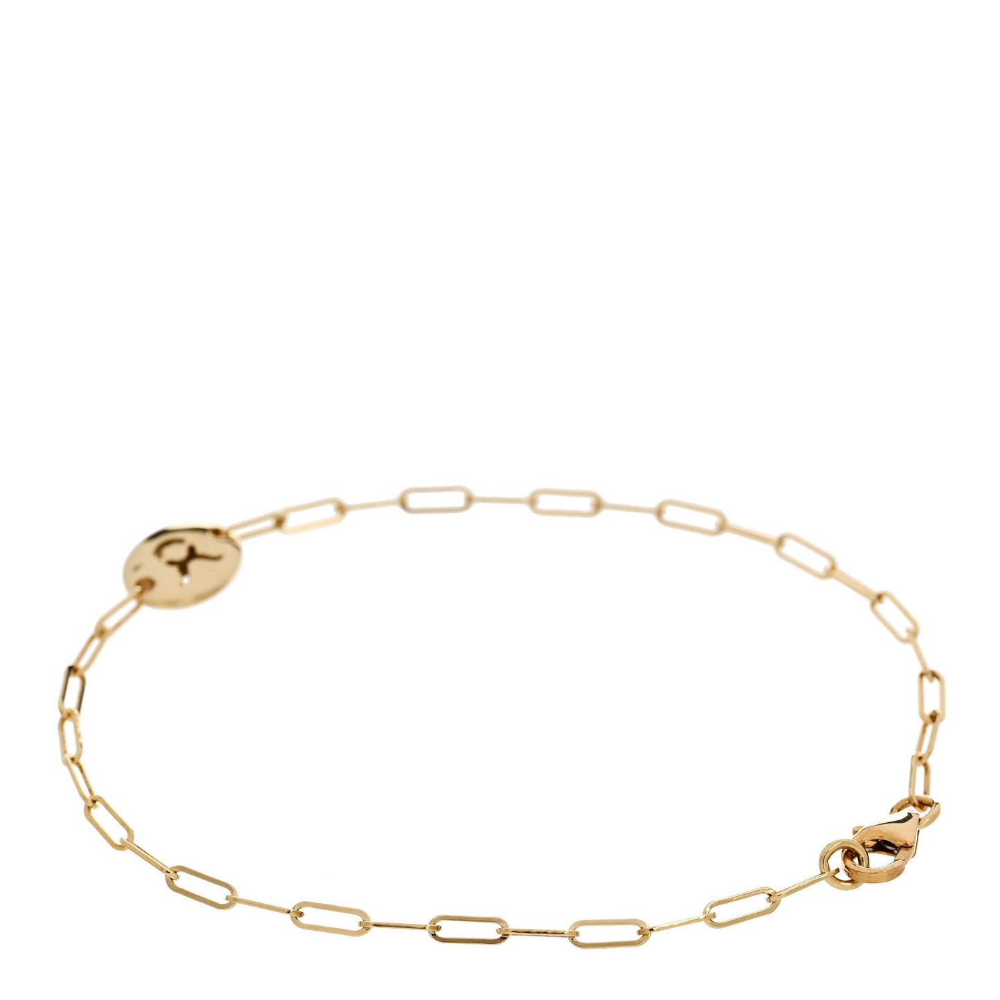 18K Yellow Gold Zodiac Taurus Chain Bracelet