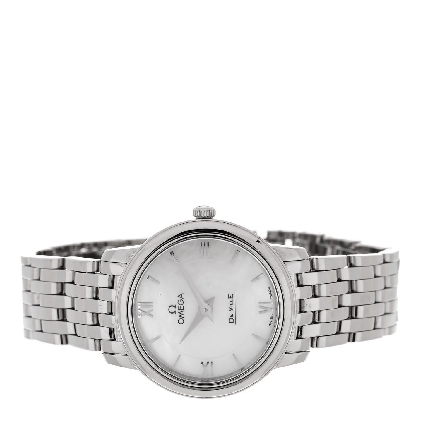 Stainless Steel Mother of Pearl 27mm De Ville Prestige Quartz Watch 424.10.27.60.05.001