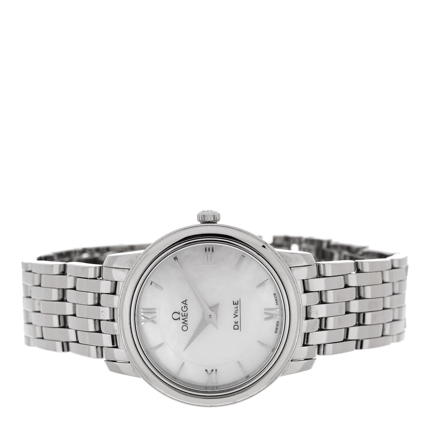 Omega Stainless Steel Mother of Pearl 27mm De Ville Prestige Quartz Watch 424.10.27.60.05.001 2 of 4