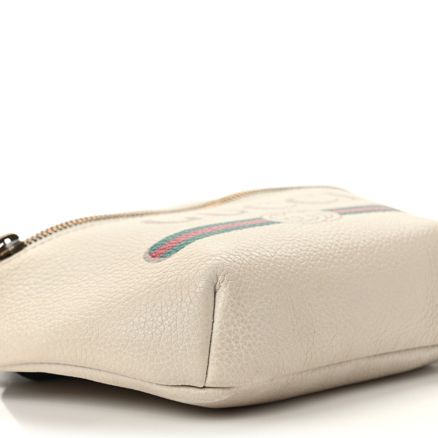 Grained Calfskin Small Logo Belt Bag White