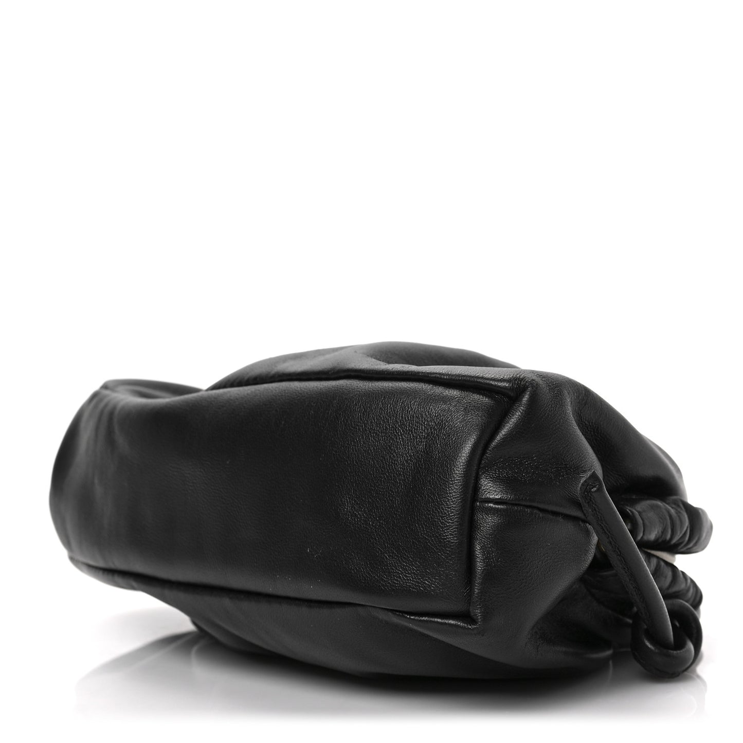 Lambskin Mini Cloud Clutch Black Flamma