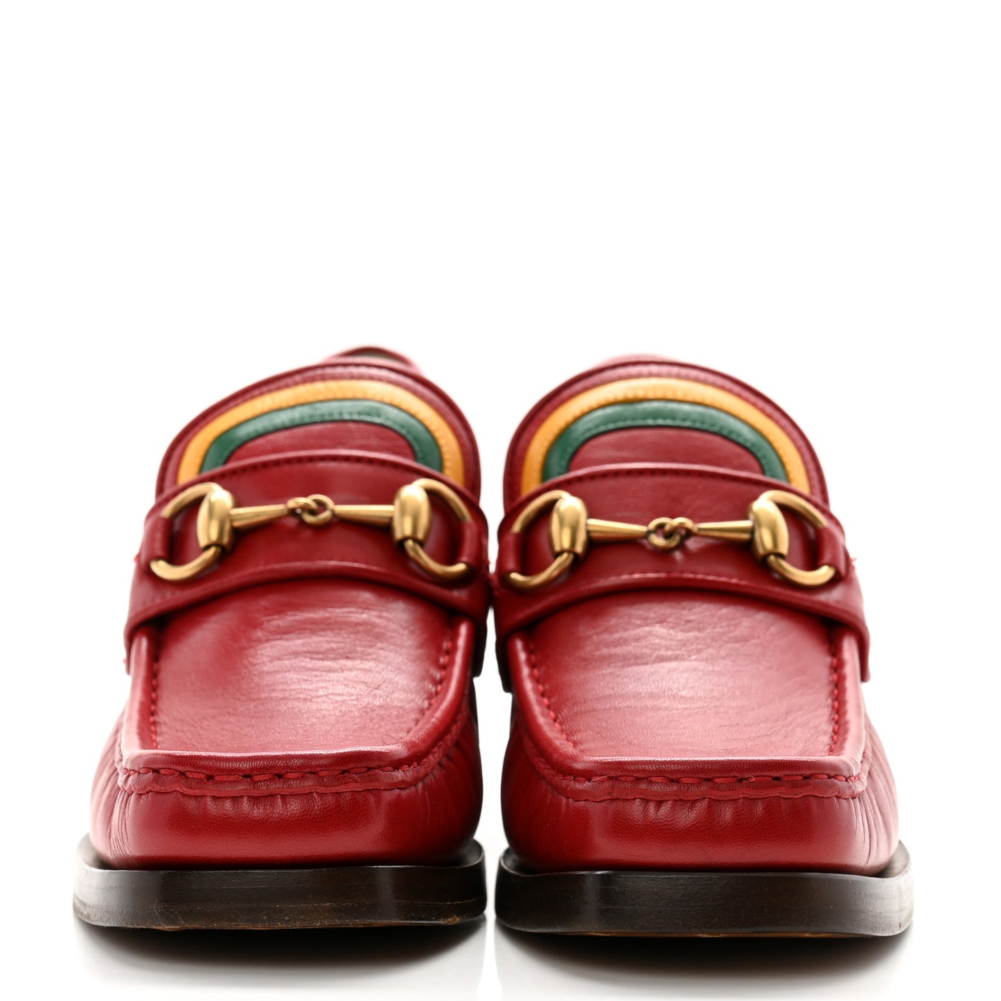 Malaga Kid Horsebit Loafer Pumps 36.5 Hibiscus Red Emerald