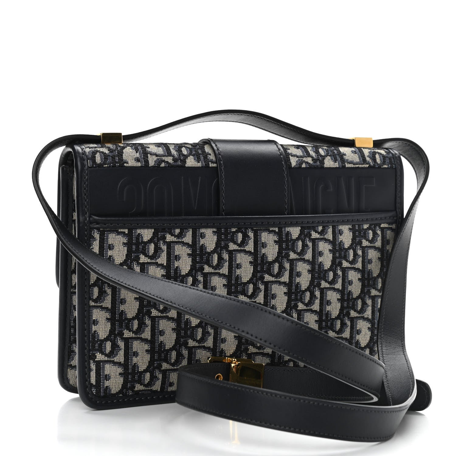 Christian Dior Oblique 30 Montaigne Flap Bag Blue 3 of 11