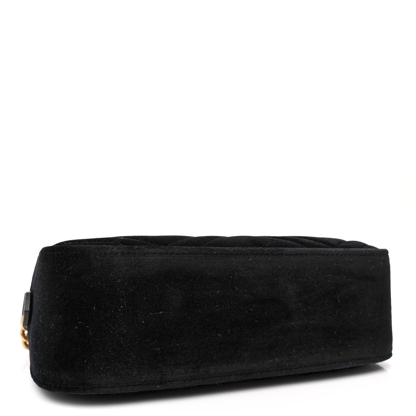 Velvet Matelasse Small GG Marmont Chain Shoulder Bag Black