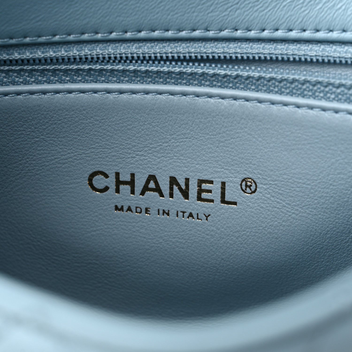 Chanel Lambskin Enamel Quilted Small Pending CC Square Flap Light Blue 6 of 10