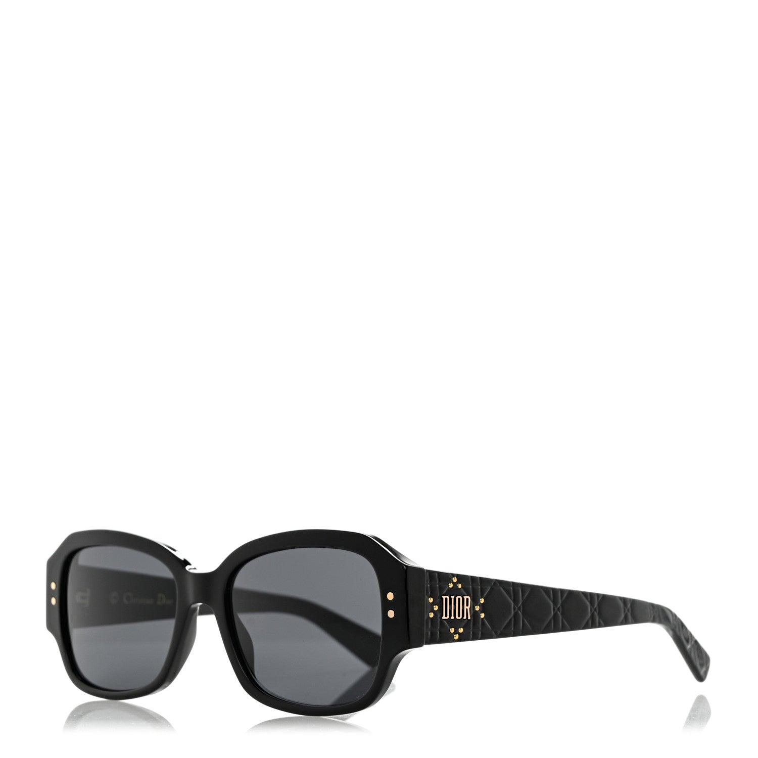 Christian Dior Acetate Cannage Lady Dior Studs 5 Sunglasses Black
